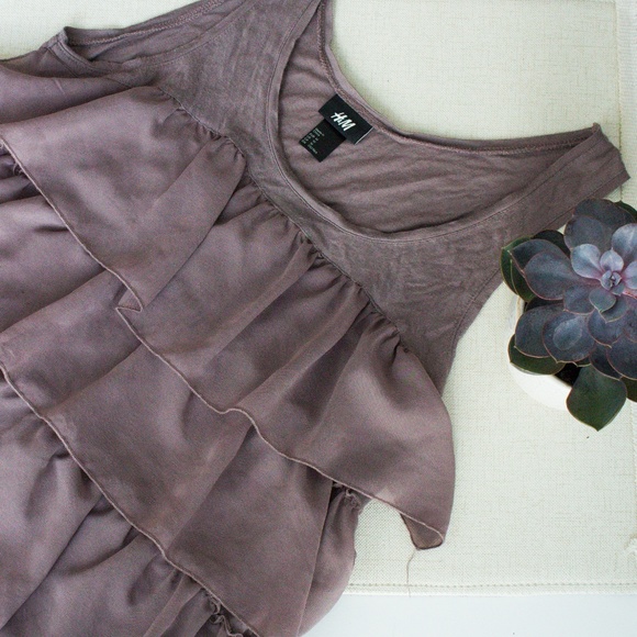 H&M Purple Chiffon Top - Picture 4 of 4